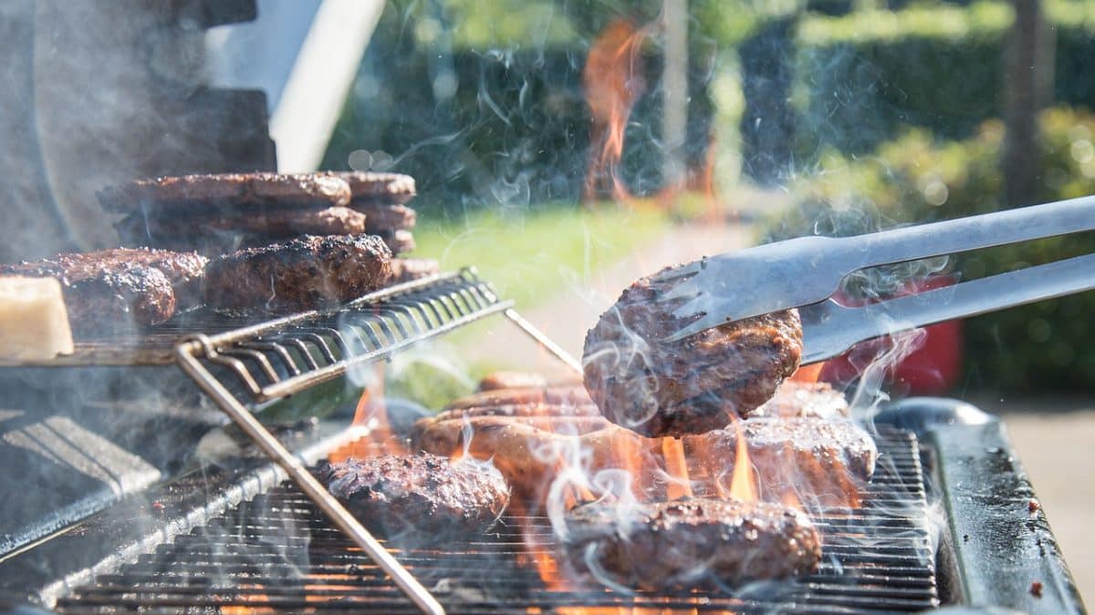 barbecue dans le jardin