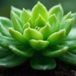 Gros plan sur une plante succulente verte à feuilles charnues